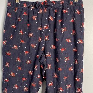 J. Crew Men’s Medium Flannel Pajama Pants with Santa